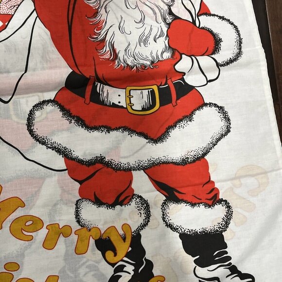 Vintage Christmas Pillowcase Santa Sack toys 50% Polyester/ cotton England - Picture 11 of 15